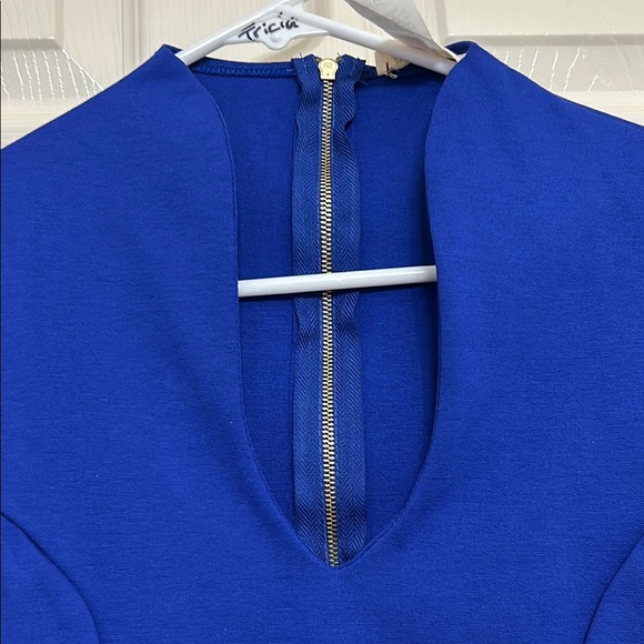 Rolla Coster Royal Blue Bodycon Midi Dress Curvy V-Neck - Picture 4 of 11